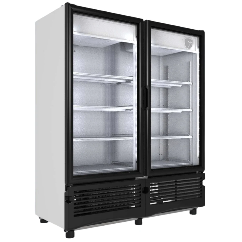 Expositor comercial vertical de duas portas
